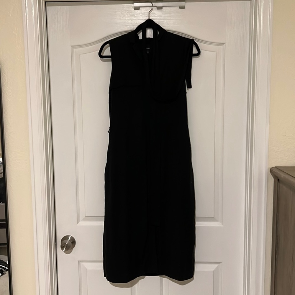 Banana republic collared tank dress with waist tie